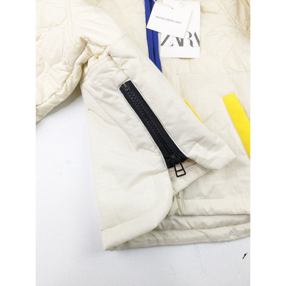 Zara Cream Light Puffer Coat - Picture 4 of 6